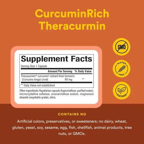 Miniatura 4 de Suplemento Curcumina Natural Factors CurcuminRich Theracurmin de doble fuerza 0.0021 oz, 4543, 1, 1