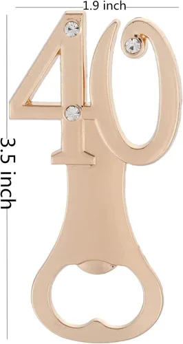 Miniatura 2 de Paquete de 12 abridores creativos de botellas para regalos de fiesta de 40 cumpleaños o regalos de fiesta de 40 aniversario de boda, regalos