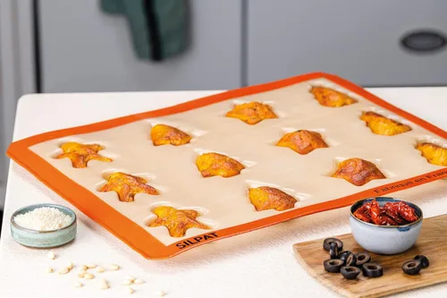 Miniatura 6 de Silpat Los moldes originales de Holiday Treats para hornear, 11 5/8 pulgadas x 15 3/4 pulgadas Caramelo y Naranja