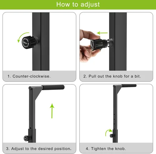 Miniatura 6 de SELEWARE Heavy Duty Dip Bar, Adjustable Width & Height Dip Station Home Gym Fitness Equipment, 800lbs Capacity, Multifunctional Strength Training