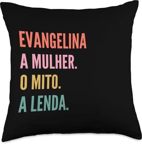 Funny Portuguese First Name Design - Evangelina Throw Pillow