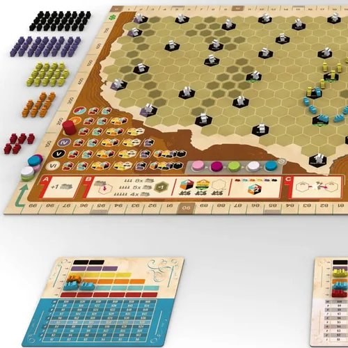 Miniatura 3 de Capstone Games: Ride The Rails, juego de mesa de estrategia central, de 3 a 5 jugadores, 1 página de reglas, tiempo de juego rápido de 60 minutos, a
