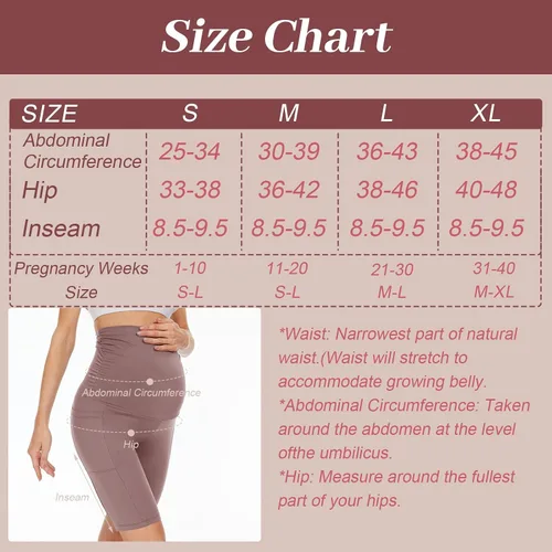 Miniatura 5 de YOLIX Paquete de 2 pantalones cortos de maternidad sobre el vientre, cintura alta, negro, entrenamiento, 8 pulgadas, pantalones cortos de ciclismo