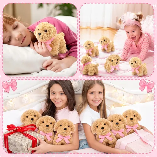 Miniatura 6 de Sosation 20 piezas de 4.72 pulgadas Mini cachorro de peluche adoptar un cachorro de perros pequeños empujadores pequeños regalos de fiesta