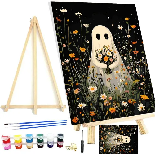 Miniatura 14 de Meothan Kits de pintura por números, pintura por números para adultos principiantes, kits de pintura de castillo de acuarela por números en lienzo 1