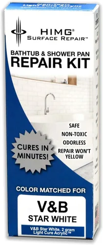 Miniatura 10 de HIMG Kit de reparación de bañera y ducha, color compatible: American Standard White