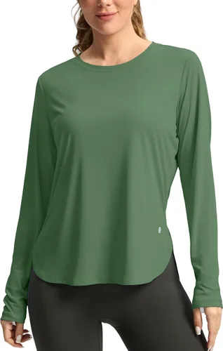 Miniatura 28 de Camisetas de sol para mujer, con protección ultravioleta FPU 50+, manga larga, ligera, de secado rápido, para entrenamiento, senderismo, para mujer