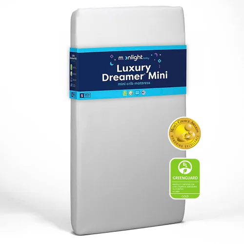 Miniatura 11 de Colchón de espuma para cuna Moonlight Slumber Little Dreamer, doble firmeza, Estándar, Blanco