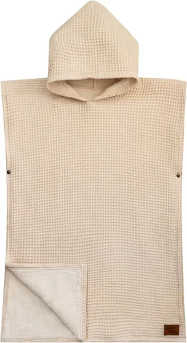 Miniatura 9 de Jade&Kai Toalla con capucha para bebés y niños pequeños, se ajusta a un poncho, gofre de algodón orgánico, ligera y absorbente, para baño, playa