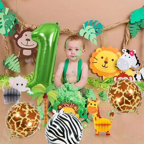 Miniatura 5 de TONIFUL Globos grandes de 40 pulgadas con números verdes del 0 al 9, número 8, globos digitales de aluminio de helio Mylar con números grandes