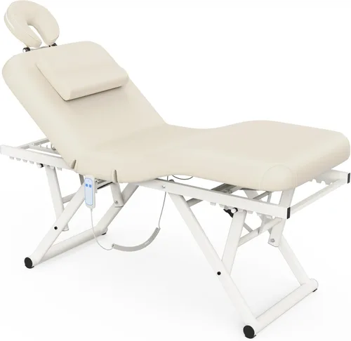 Mesa de masaje ajustable con almohada facial y reposacabezas para mesa de tratamiento, mesa de terapia física, cama facial de spa, altura y respaldo