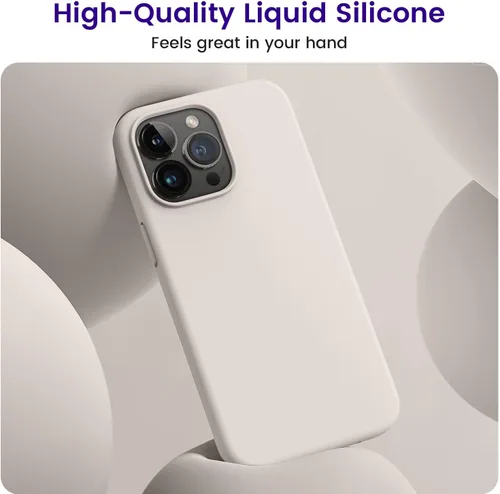 Miniatura 2 de OTOFLY Diseñado para iPhone 15 Pro Case, Funda de Silicona Resistente a Golpes Delgada y Fina para iPhone 15 Pro (6.1 pulgadas), (Stone)