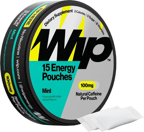 Miniatura 15 de Wip Bolsas energéticas, mezcla sin azúcar con 100 mg de cafeína natural, vitaminas B, minerales y L teanina para apoyo energético, preentrenamiento