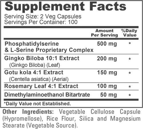 Miniatura 4 de NusaPure Fosfatidilserina Memory Ultimate Complex 1000mg 200 Cápsulas Vegetarianas (Vegano, Sin OGM)