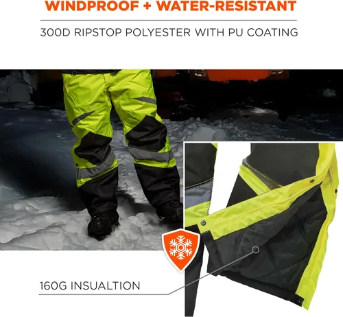 Miniatura 3 de Ergodyne GloWear 8928 - Overol térmico con aislamiento, alta visibilidad, resistente a la intemperie Lima