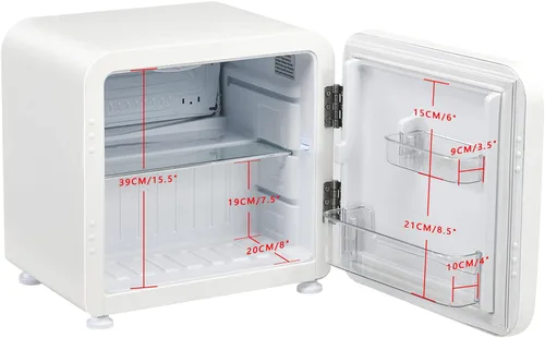 Miniatura 9 de COSTWAY Mini refrigerador de 1.6 pies cúbicos, refrigerador compacto con descongelación automática, puerta reversible individual, termostato Blanco