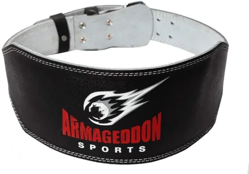 Miniatura 6 de ARMAGEDDON SPORTS Cinturón de cuero para levantamiento de pesas, cinturón acolchado de gimnasio de 6 pulgadas de ancho para hombres y mujeres