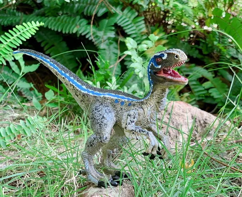 Miniatura 3 de Gemini&Genius Velociraptor Compsognathus - Juguetes de dinosaurio, figuras de acción de dinosaurio con mandíbula y manos móviles, juguetes de Raptor