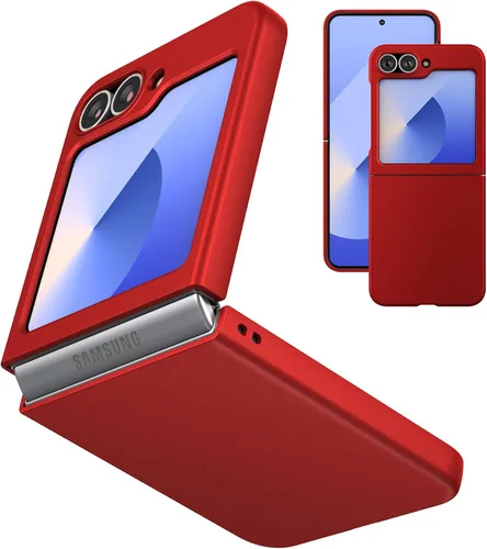 Miniatura 21 de Funda delgada para Galaxy Z Flip 5, parte trasera de policarbonato duro, sensación esmerilada, soporte de carga inalámbrica, ligera, a prueba