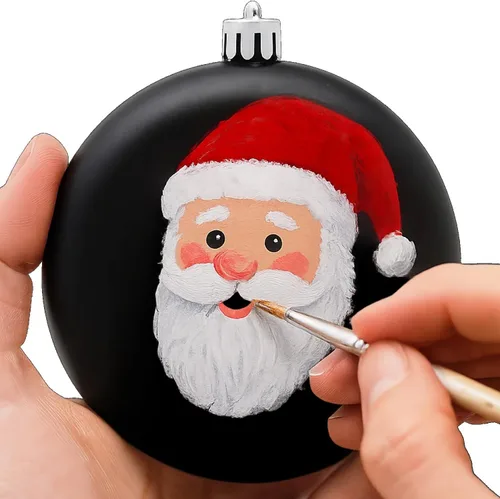 Paquete de 12 adornos de Navidad en blanco de 4 pulgadas para manualidades para personalizar, hacer tu propio adorno, calcomanías, disco plano
