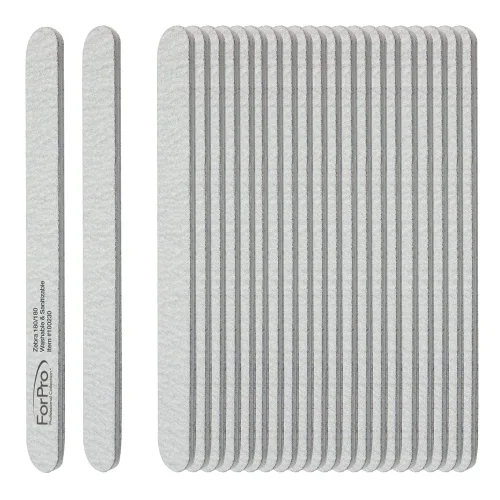 Miniatura 10 de ForPro Professional Collection ForPro Zebra Tabla de Espuma, Grano 80/80, Lima de Uñas de Manicura de Doble Cara, 7 pulgadas L x 0.75 pulgadas A