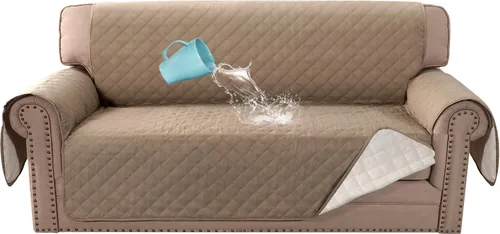 Miniatura 14 de H.VERSAILTEX Funda para Silla y Sofá 100% Impermeable, Protector de Muebles con Correas Elásticas para Mascotas, Niños, Niños, Perros, Gatos