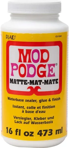 Miniatura 3 de Mod Podge Kit completo de decoupage, dos botellas de 16 onzas, sellador/pegamento (acabado brillante mate) con juego de 4 cepillos de espuma