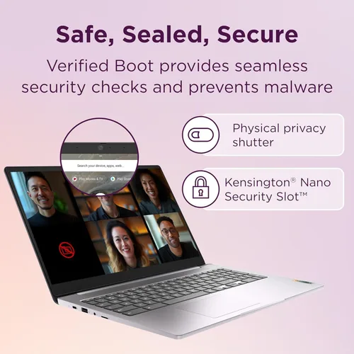 Miniatura 4 de Lenovo Ideapad 3 Chromebook 15 (15.6 pulgadas FHD anti-alare, 4 GB de RAM, 128 GB de almacenamiento (64 GB eMMC + tarjeta SD IST de 64 GB), Intel