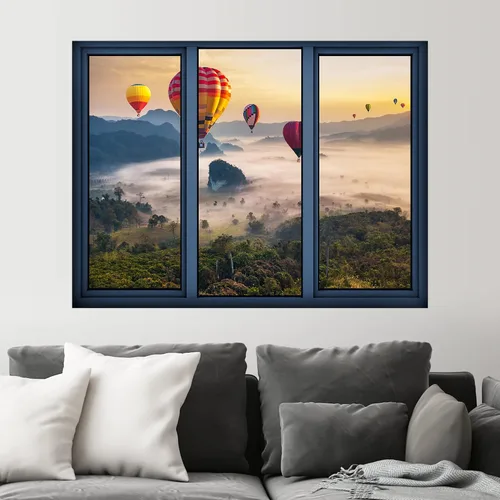 Miniatura 37 de SIGNWIN Adhesivo mural removible para pared, atardecer cielo naranja, otoño, bosque, árbol, paisaje, naturaleza, arte fino, rústico, paisaje