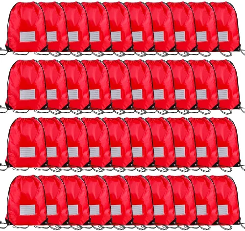 Miniatura 40 de CODOBON Paquete de 20 bolsas con cordón, mochila de cuerda de dibujo a granel, bolsa de bricolaje para gimnasio, deportes, bolsa para mujeres