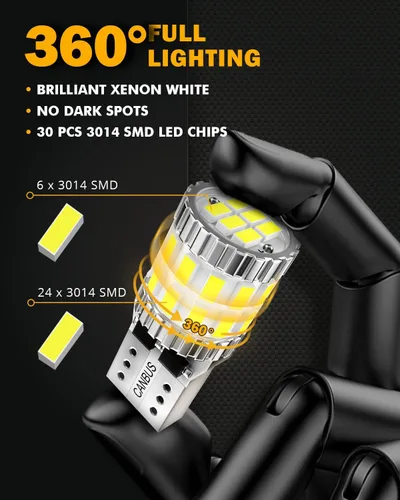 Miniatura 2 de Auxbeam Bombillas LED mejoradas B1-T10 serie 194
