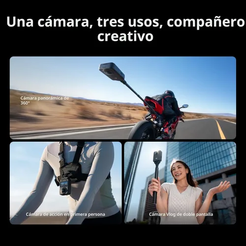 Miniatura 7 de DJI Osmo 360 Cámara Combo Estándar, Cámara de Acción Resistente al Agua de 360° con Imágenes de 360° de 1 Pulgada, Video 360° de 8K Nativo