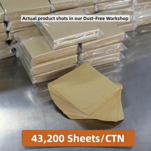 Miniatura 4 de Cuadrados de papel pergamino pequeños comerciales de 4 x 4 pulgadas (43,200 hojas), sin blanquear, antiadherentes, precortados, para envoltorios