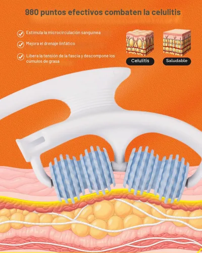Miniatura 2 de Herramienta de masaje anticelulítico, removedor ergonómico de celulitis para piernas y brazos con asas desmontables, masajeador de drenaje linfático