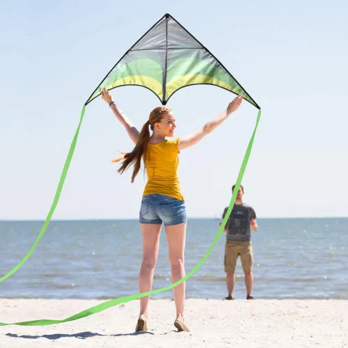 Miniatura 6 de Mint's Colorful Life - Cometa Delta para niños y adultos, cometa extremadamente fácil de volar, las mejores cometas para principiantes