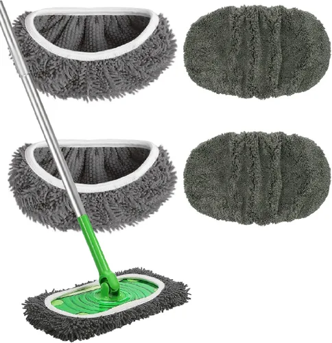 Miniatura 7 de Almohadillas de Microfibra Reutilizables para Trapeador Almohadillas Húmedas Lavables Compatibles con Repuestos de Almohadillas Swiffer Sweeper
