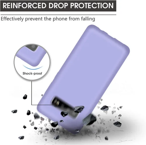 Miniatura 5 de Funda compatible con Galaxy S10, forro de tela de microfibra de silicona líquida, cubierta de cuerpo completo con protección de pantalla y cámara