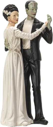 Miniatura 3 de Pacific Giftware Frank and Bride Dancing Figurine, estatua gótica coleccionable de Frankenstein, 5.25 x 5 x 12 pulgadas