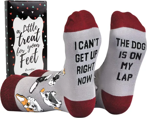 Cavertin Calcetines novedosos para mujer con caja de regalo para amantes de los gatos, perros, mamá, libros, gato, mamá, llama, unicornio, perezoso