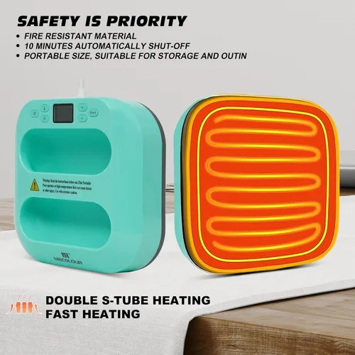Miniatura 6 de MECOLOUR Máquina de prensa de calor para camisetas, prensa de calor portátil de 9 x 9 pulgadas con alfombrilla de prensa de calor, teflón de PTFE