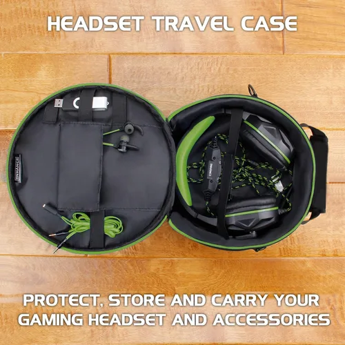 Miniatura 2 de ENHANCE Funda de auriculares portátil para auriculares con cable e inalámbricos, funda universal para auriculares compatible con Xbox, Beats, Bose
