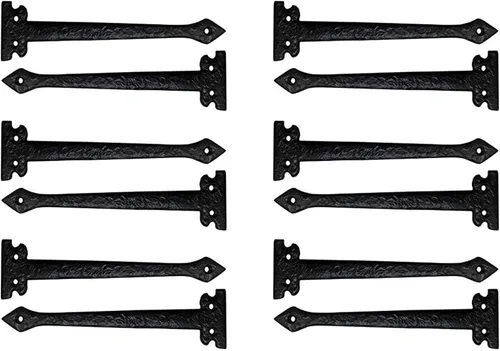 Miniatura 8 de Adonai Hardware Agee - Correa de aluminio resistente de 7 pulgadas con bisagra frontal falsa o falsa o falsa (paquete de 4, latón antiguo)