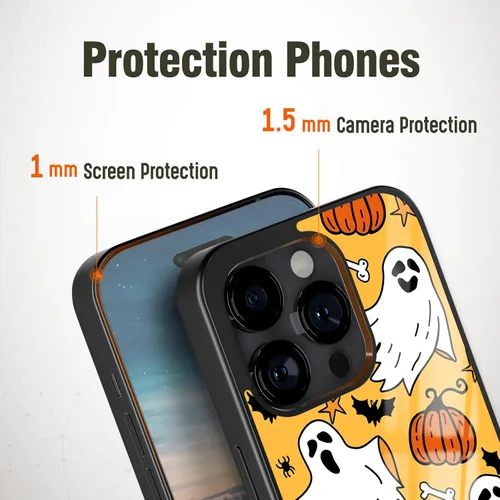 Miniatura 4 de Lindas fundas de teléfono de Halloween para iPhone 6 7 8 11 12 13 14 15 16 17 Pro Max Plus Mini X para Samsung Galaxy S21 S22 S23 S24 S25 S26 A03