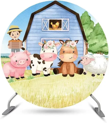 Miniatura 8 de Fundas de fondo de arco para fiestas, diseño de granero, diseño de granero, fundas elásticas para cumpleaños, banquetes, fiestas, baby shower