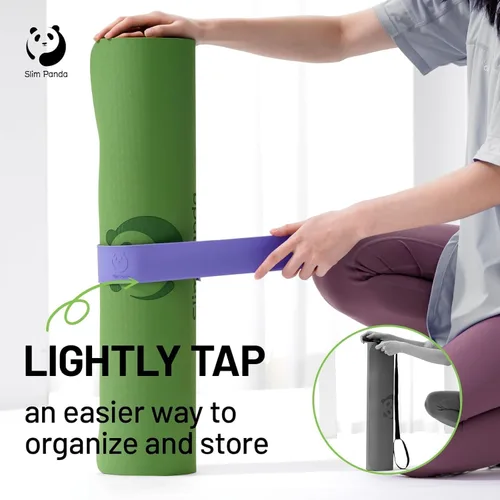 Miniatura 7 de Slim Panda Yoga Mat Strap Slap Band, One Snap Keeps Mats Tightly Rolled, Heavy-Duty Clasp Fits Most Size Mats(24" L X 2" W)