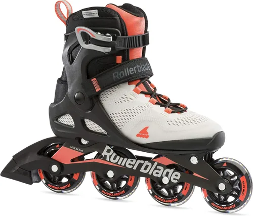 Rollerblade Macroblade 80 - Patines en línea para adultos, para fitness, para mujer, patines Performance GRIS GLACIAR/CORAL