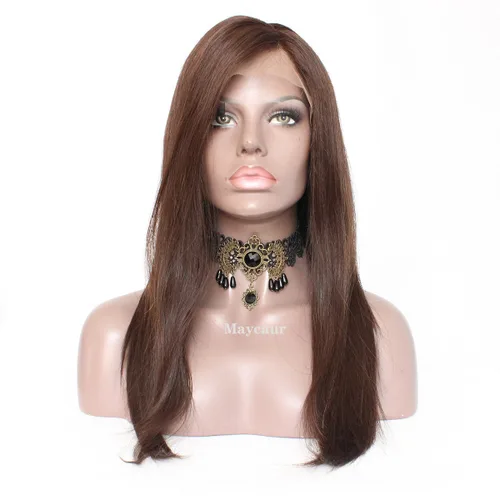 Miniatura 17 de Maycaur Pelucas de cabello humano de encaje frontal de color burdeos de densidad 130 con cabello natural de bebé