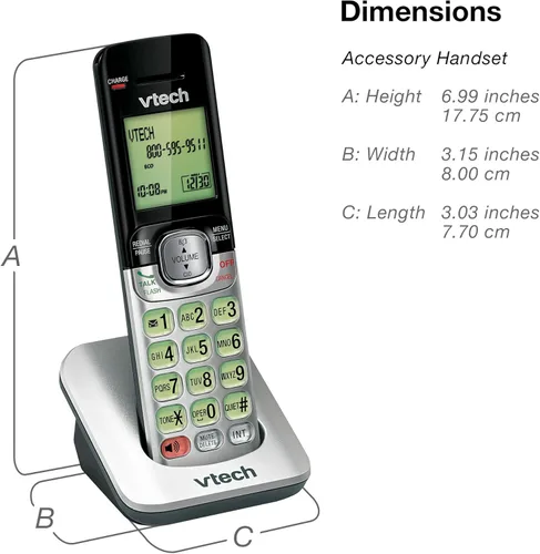 Miniatura 12 de Teléfono inalámbrico VTech DECT 6.0, Plateado 3 Teléfonos Plata