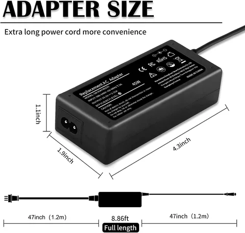 Miniatura 3 de TSKYBEAR Cargador de 45W compatible con cargador de portátil HP, Pavilion, Pavilion X360, Elitebook, Stream, Probook, portátil 11 14 15 15-f272wm