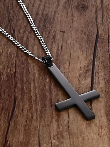 Miniatura 6 de Long tiantian Collar de cruz occidental para hombre, collares de cruz plateadadorada para mujeres y hombres, collares de cruz en capas cruzadas